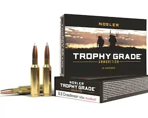 Nosler Trophy Grade 6.5 Creedmoor Ammo 140 Grain Nosler AccuBond Bonded Polymer Tip Box of 20