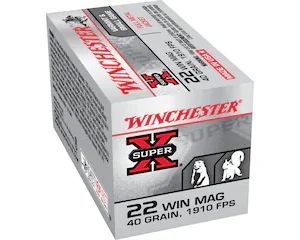 Winchester Super X 22 Winchester Magnum Rimfire (WMR) Ammo 40 Grain Full Metal Jacket (50 Round)