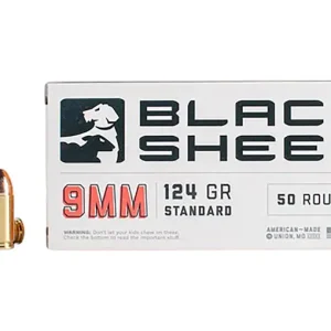 Black Sheep 9mm Luger Ammo 124 Grain Full Metal Jacket Box of 50