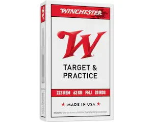 Winchester Target & Practice 223 Remington Ammo 62 Grain Full Metal Jacket