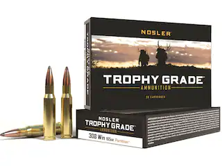 Nosler RMEF Trophy Grade 308 Winchester Ammo 165 Grain Partition Jacketed Soft Point Box of 20
