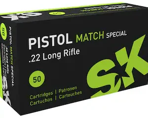 SK Pistol Match Special 22LR Ammo 40 Grain Round Nose