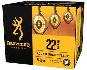 Browning BPR 22LR Ammo 40 Grain Plated Round Nose