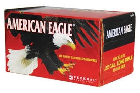 Federal 22LR Ammunition American Eagle AE5022 40 Grain Lead Round Nose High Velocity Case of 5000 Rounds