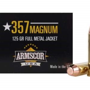 Armscor 357 Magnum Ammunition 125 Grain Full Metal Jacket CASE 1000 rounds