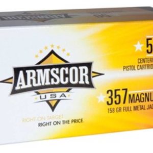 Armscor 357 Magnum Ammunition 158 Grain Full Metal Jacket CASE 1000 rounds