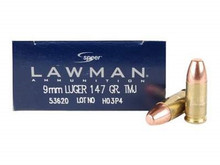 CCI 9mm Ammunition Speer Lawman CCI53620 147 Grain Total Metal Jacket Case of 1000 Rounds
