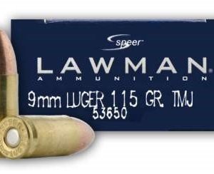 CCI 9mm Luger Ammunition Lawman 53650 115 Grain Full Metal Jacket Case of 1000 Rounds