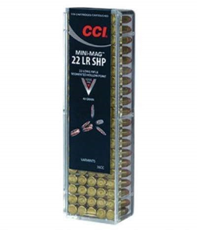 CCI 22 LR Ammunition Mini Mag 0036 40 Grain Segmented Hollow Point Case of 5000 Rounds