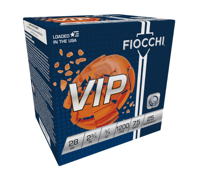 Fiocchi 28 Gauge Ammunition FI28VIPH75 2-3/4" 1300FPS 3/4oz #7.5 CASE 250 rounds