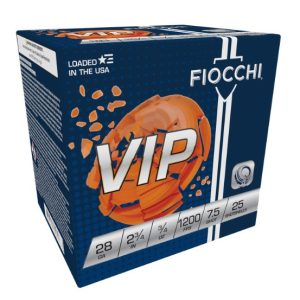 Fiocchi 28 Gauge Ammunition FI28VIP75 2-3/4" 1200FPS 3/4oz #7.5 CASE 250 rounds