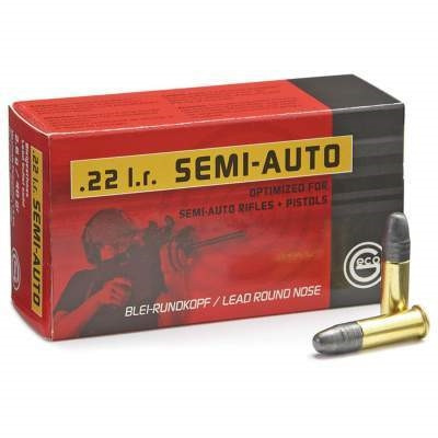 GECO 22LR Ammunition Semi-Auto GECO259940050 40 Grain Lead Round Nose 5,000 rounds
