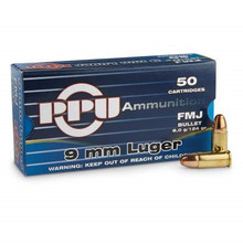 Prvi PPU 9mm Luger Ammunition PPR95 124 Grain Full Metal Jacket Case of 1000 Rounds